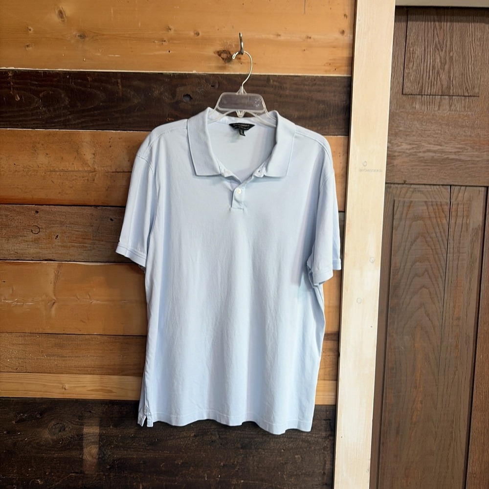 Banana Republic Men's Luxe Touch Performance Polo Shirt XL Light Blue
